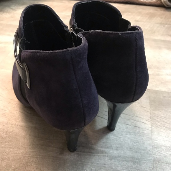 Navy Suede Booties | Bandolino - Picture 7 of 9